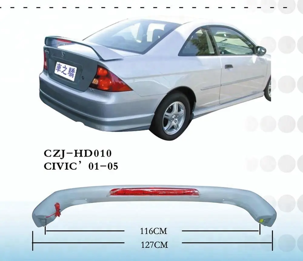 Auto spoiler trasero para HONDA CIVIC 2001-2005