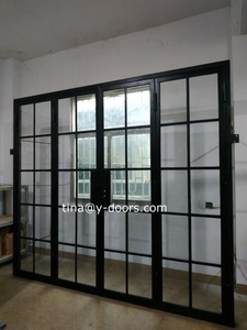 <strong>Rustic</strong> Design Metal Swing Iron French Front <strong>Door</strong> with Tempered Glass - Product Image 5