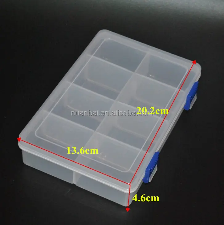 20 ס"מ נקה PP פלסטיק אביזרי DIY מחלק תיבה איפור תכשיטי תיבת אחסון עם 8 תאים