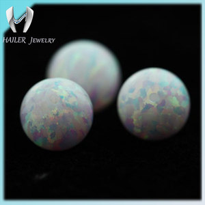 <span class=keywords><strong>Pietra</strong></span> <span class=keywords><strong>opale</strong></span> buon prezzo a forma di bianco sintetico liscio creato gioielli <span class=keywords><strong>opale</strong></span> impostazione gioielli Hailer ovale Cabochon forma fondo piatto - Product Image 5