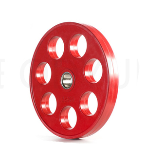 Gym Fitness Seven <strong>Hole</strong> Rubber Coated <strong>Weight</strong> <strong>Plates</strong> - Product Image 1