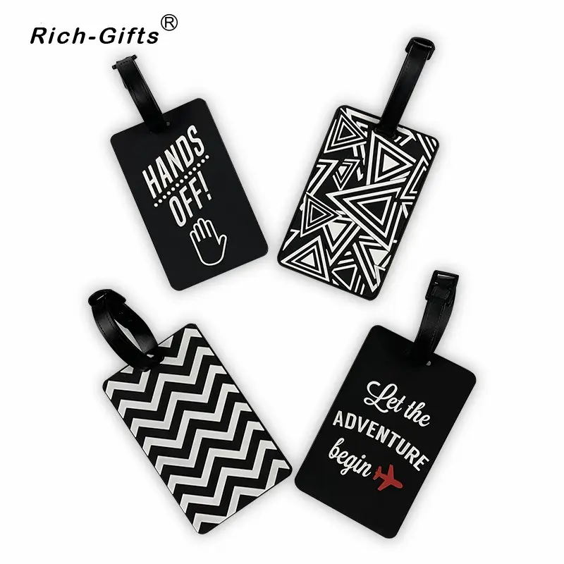 Factory price Custom Soft PVC Luggage Tags with Logo Lower MOQ promotion gifts