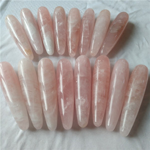 Natuurlijke rozenkwarts <span class=keywords><strong>crystal</strong></span> vagina massage toverstokken <span class=keywords><strong>crystal</strong></span> penis <span class=keywords><strong>dildo</strong></span> voor masturbatie - Product Image 3