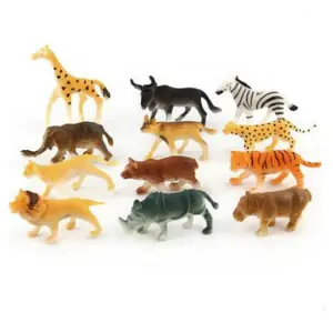 ICTI sedex factory Elephant And Bear Plastic Animal Model Figure Toy Animals Nature