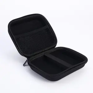 High Quality Protection Hard Wholesale Black Zipper Eva Tool Case Custom Logo Eva Earphone Case