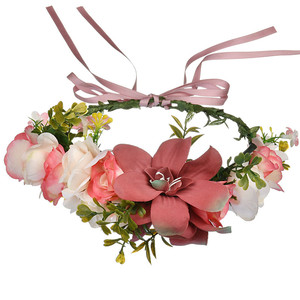 رخيص الفتيات الاصطناعي مهرجان الأميرة الشاطئ عقال الأزهار لحفلات الزفاف - Product Image 4