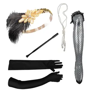 Vintage 1920s Headpiece 1920s Headband 20s อุปกรณ์เสริมสำหรับ Great Gatsby Party