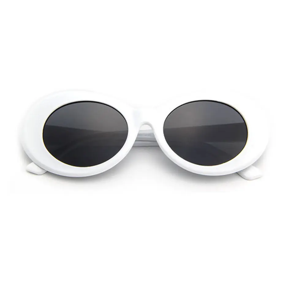 Superhot Eyewear 패션 남성 여성 선글라스 저렴한 고글 90s 레트로 빈티지 화이트 타원형 선글라스