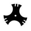 9 "3-sided-stars MTD lawn edger cuchillas - Product Image 2
