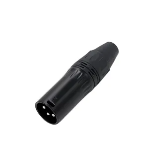 Precision Pro Audio XLR303-Enchufes de electroforesis, carcasa de conector XLR, Conector de micrófono XLR, 3 pines, macho, negro, Audio y vídeo 500 RJ45