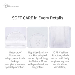 BESUPER Lady Sanitary <strong>Pads</strong> Panty Liners Napkins Hot Selling Pure Cotton Super Absorbent - Product Image 3