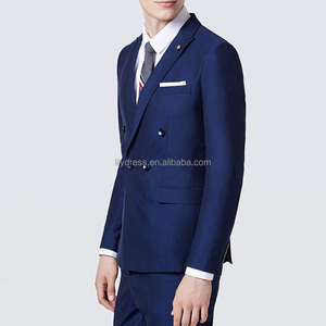 Traje de boda azul real <span class=keywords><strong>para</strong></span> hombre, traje de negocios HD072, 3 uds. (chaqueta + chaleco + Pantalones) - Product Image 4
