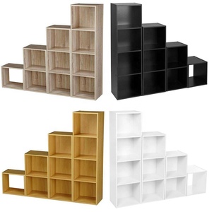 SG-LL160 Wooden Storage Unit <strong>Cube</strong> 2 3 4 Tier Strong Bookcase <strong>Shelving</strong> Home Office Display - Product Image 1