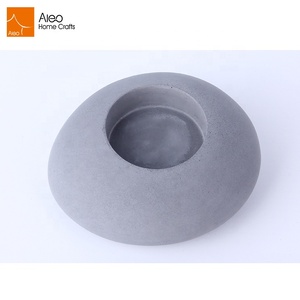 Bonne vente Conception Unique <span class=keywords><strong>Naturel</strong></span> Béton Ciment Oeuf En Forme De <span class=keywords><strong>Bougeoir</strong></span> pour La Maison De Décoration - Product Image 3