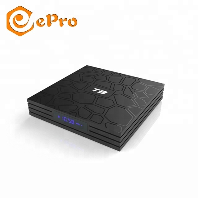 El más nuevo Android tv box T9 4G 32G Android 8,1 Octa core wifi 2,4g/5g caja de tv inteligente OTT tv box con LED dispayer