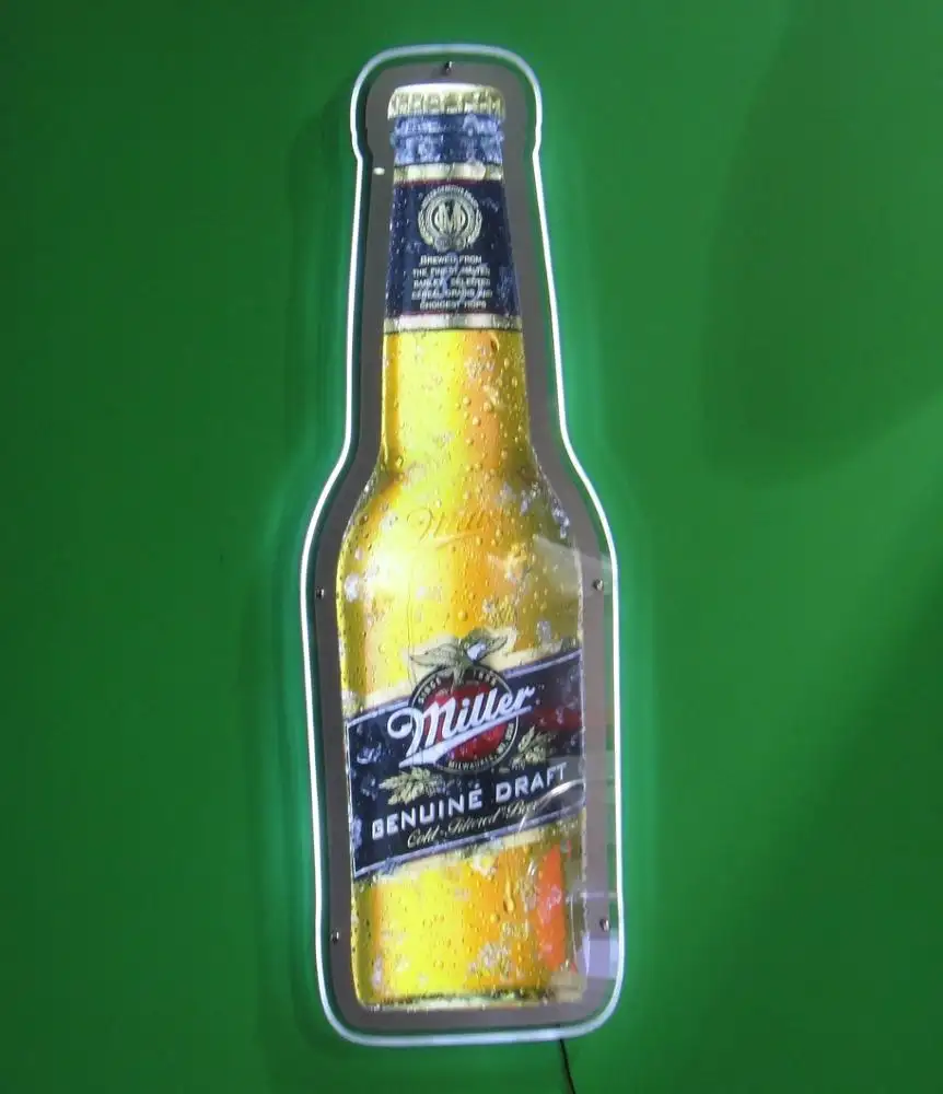 Custom beer bottle shape crystal slim light box