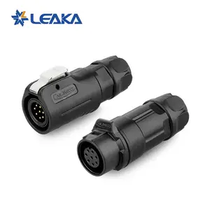 IP67 cnlinko Push Pull Cable coaxial impermeable Señal Conector de plástico M12 8pin conector macho soldadura