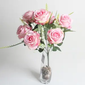 7 latex fleurs de mariée rose fleurs embrasser balle