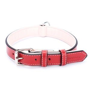 Rood Zwart Bruin Zware Gewatteerde Lederen Halsband Voor Pet <span class=keywords><strong>Dog</strong></span> Walking Training Leash