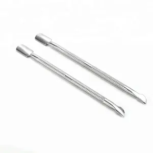 High quality silver and gold stainless steel double side nail cuticle remove pusher