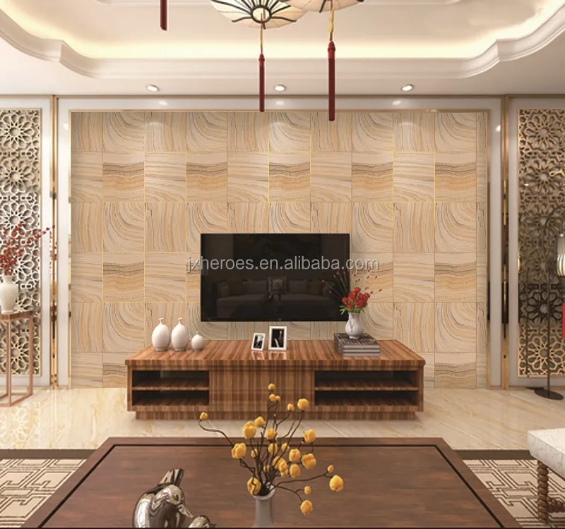 Characteristic Square Stone Texture Pattern TV Sofa Background Wall Decoration Vinyl Wallpaper