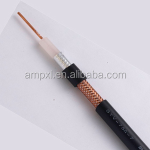 Cavo passante 75Ω 50Ω basso a perdere Siamese RG59 0.8mm CCS o CCA RG6 BNC cavo coassiale serie RG cavo per CCTV CATV - Product Image 3