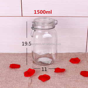 Zibo-jarras <span class=keywords><strong>de</strong></span> vidrio para <span class=keywords><strong>miel</strong></span>, tapa <span class=keywords><strong>de</strong></span> clip mason <span class=keywords><strong>de</strong></span> 500 ml, forma redonda <span class=keywords><strong>y</strong></span> cuadrada con tapa <span class=keywords><strong>de</strong></span> vidrio/cerámica/madera - Product Image 5