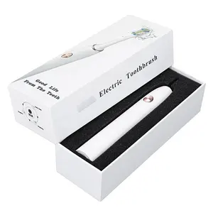 Custom toothbrush packaging box Anion soft bristle electric toothbrush custom empty gift box with die-cut black foam hole