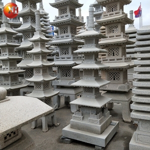En gros Super populaire jardin extérieur décoratif Style japonais pierre naturelle 5 <span class=keywords><strong>Layd</strong></span> haute haute lanterne pagode - Product Image 3