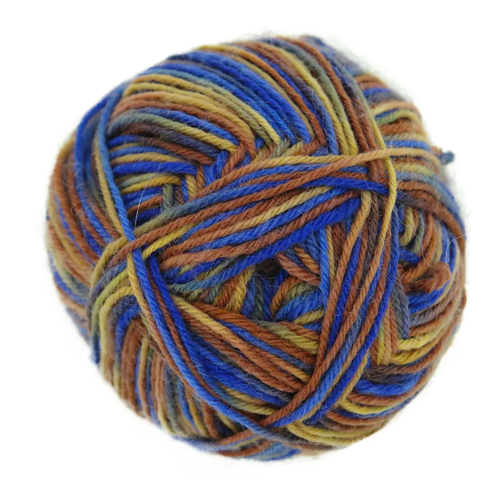 Fil crocheté teint à la main en coton, 100g, laine de nylon mélangé, motifs de tricot à la main