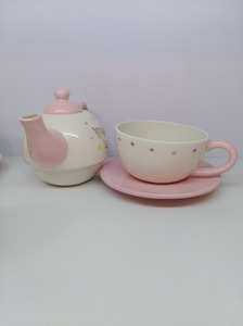 Set Teiera e Tazza Unicorno in Ceramica, Teiera e <span class=keywords><strong>Tazze</strong></span> con Decalcomania in Ceramica all'Ingrosso, Set Teiera e Tazza Unicorno in Gres <span class=keywords><strong>Rosa</strong></span> - Product Image 2