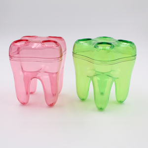 Venta al por mayor más bajo grado alimenticio uso familiar plástico color sólido titular con 4 AGUJEROS PARA cepillo de dientes - Product Image 4