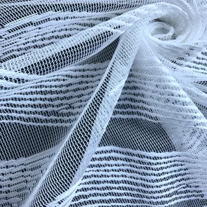 Haute Qualité Polyester dentelle tissu africain pure rideau de douche tissu