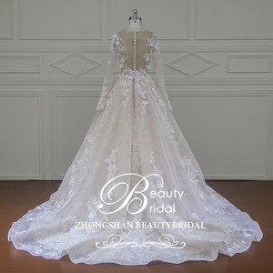 XF16120 mangas largas <span class=keywords><strong>vestido</strong></span> de <span class=keywords><strong>novia</strong></span> con pretty 3D flores balón <span class=keywords><strong>vestido</strong></span> <span class=keywords><strong>vestido</strong></span> de <span class=keywords><strong>novia</strong></span> - Product Image 5