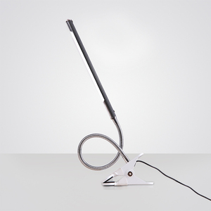 Lámpara de escritorio LED de estilo contemporáneo, abrazadera de Metal de cuello de ganso Flexible, cuerpo de aluminio, funciona con batería eléctrica para oficinas, dormitorios - Product Image 1
