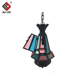 Antiguo <span class=keywords><strong>de</strong></span> Vidrio colorido Mini marroquí lámpara linternas faroles para Decoración - Product Image 2