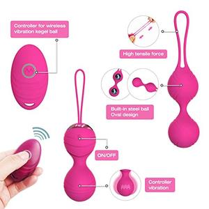 Masseur Boules <span class=keywords><strong>de</strong></span> <span class=keywords><strong>Geisha</strong></span> pour Femmes & Silicone Sans Fil Télécommande Masseur Rechargeable - Product Image 1
