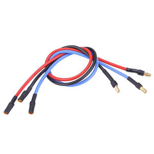 16AWG 300mm fils d'extension de fiche <span class=keywords><strong>banane</strong></span> 3.5mm connecteur de balle plaqué or en plastique pour avion RC Drone moteur sans balais ESC - Product Image 6