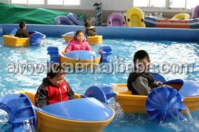 Jeux d'eau en plastique pour adultes, parc d'attractions pour piscine Aqua, roue, jouet pour enfants, ramdage à la main, bateau à palette en plastique, offre spéciale, W4001 CE - Product Image 4