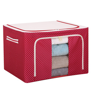 Custom Household Sorting Box 600D Oxford Cloth Blankets Closets Clothing Foldable Organizer Bag Storage Box With Clear Window