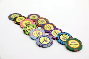 Chip de pôquer de nylon para casinho (anit falso + rfid), novo modelo para personalizado 8