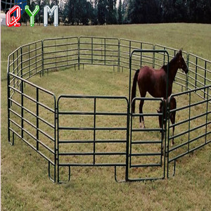 Paneles de Cerca para Caballos con Recubrimiento de Color Verde, Corral Metálico Portátil - Product Image 5