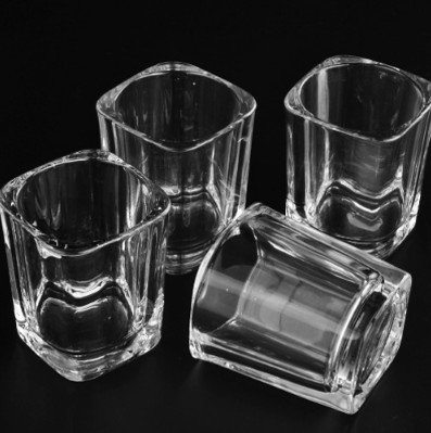 K-6050 Custom Logo Promotional Square Shot Glass With Printing For Souvenir Gift Mini Square Shot Glass