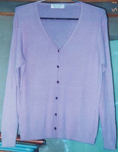 Cárdigan de punto plano fino de Primavera de Cachemira 100% - Product Image 1