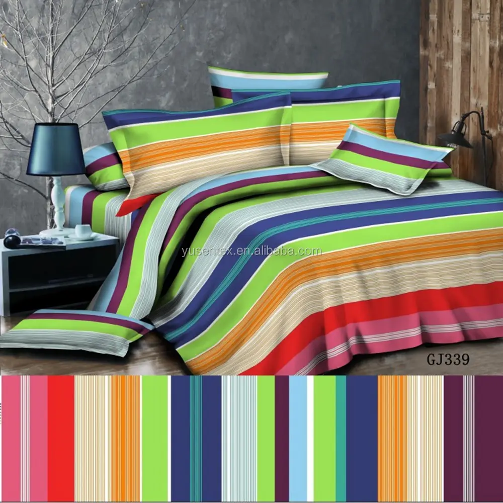 China Thuis Textiel Stof 100% Polyester Verspreiden Gedrukt Bed Cover/Laken/Dekbedovertrek Stof