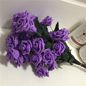 65cm Artificial EVA Foam <strong>Rose</strong> Flowers Single Long Stem <strong>Spray</strong> - Product Image 2