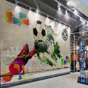 Carta da Parati Moderna con Motivo Sportivo di Calcio per Ragazzi, Personalizzabile ed Economica - Product Image 4