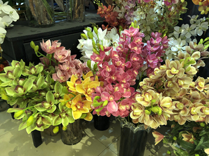 Cina all'ingrosso di alta qualità in lattice reale Touch artificiale Cymbidium orchidea fiore - Product Image 5