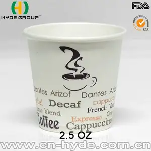 2,5 Unzen pappbecher für kaffee mit fda sgs zertifiziert