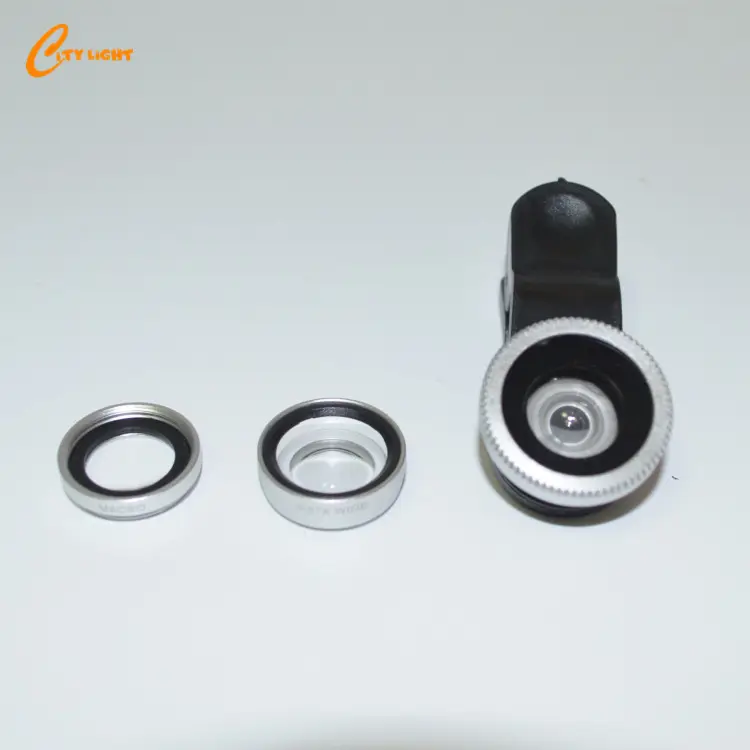 Clip 3-in-1 camera lens fish eye Wide Angle Macro Lens for mobile Phone fish eye